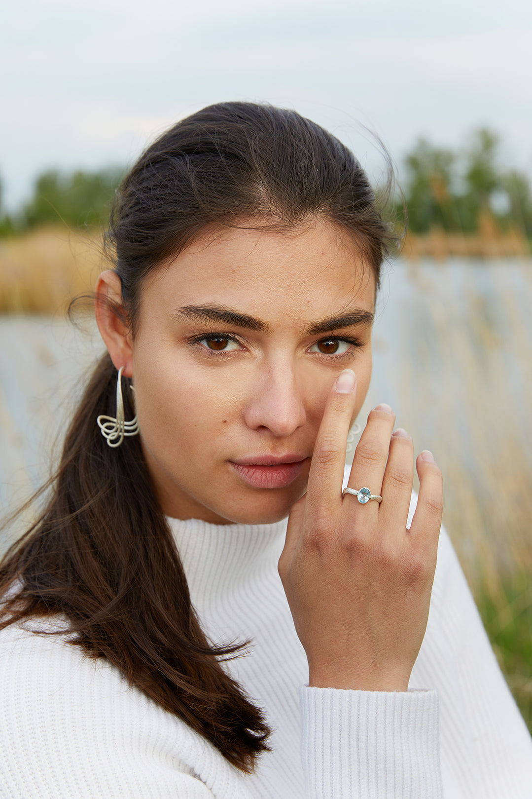 Topas Ring s hellblau
