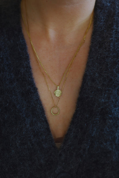 Echtgold Halskette "Saxum" aus 585er Au